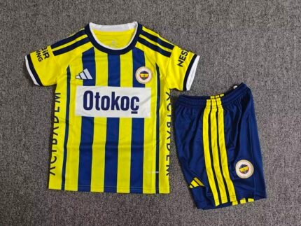 2026-27 Fenerbahce  Home Blue Yellow kids/youth Soccer uniform