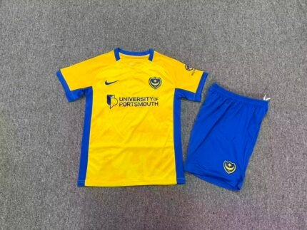 2026-2027 Portsmouth Away Yellow kids/youth  Soccer uniform
