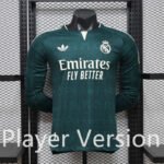 Player version 2026-2027 Real Madrid Away Green Long sleeves Soccer Jersey AAA