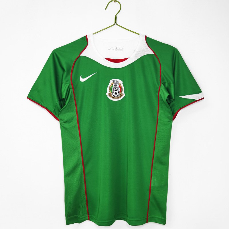 63bba137 Retro version 2004 Mexico Home Green Soccer Jersey AAA - Image 1