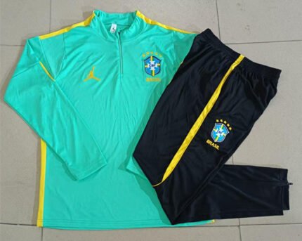 2026-27 Brazil Light Green Soccer Tracksuit Uniform