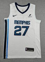 2026  NBA Memphis Grizzlies White #27 Jersey