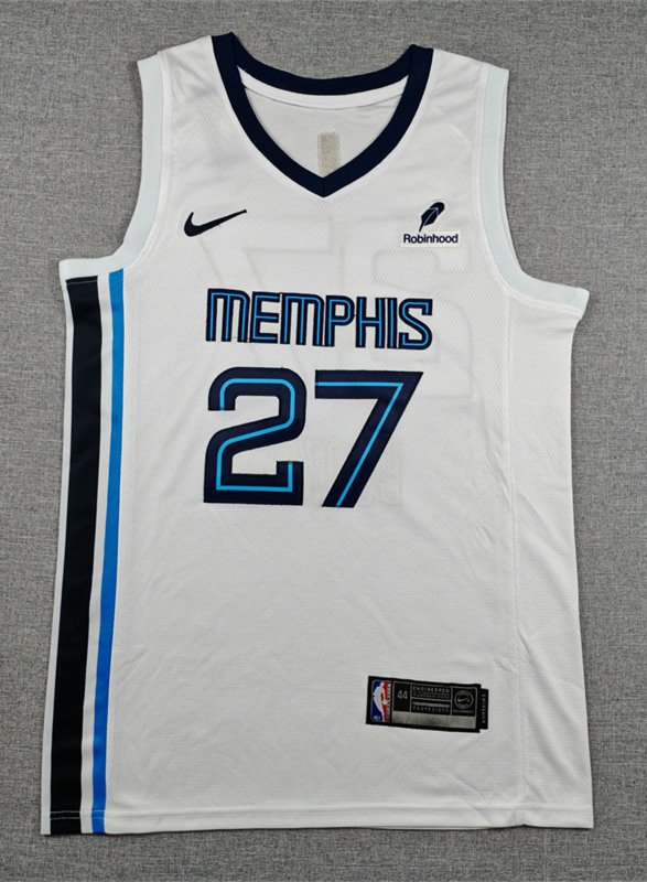 688bd5a0 2026 NBA Memphis Grizzlies White #27 Jersey - Image 1