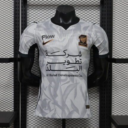 with ads Player version 2026-27  Al-Ittihad  Away Grey Soccer Jersey AAA