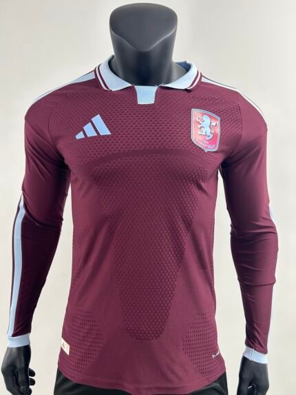 Player version 26-27 Aston Villa Home Red Long-sleeved Soccer Jersey AAA