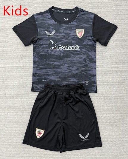 2026-27 Athletic Bilbao Goalkeeper Black kids/youth Soccer uniform