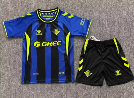 2026-27 Real Betis 2nd Away Blue Green  kids/youth Soccer uniform