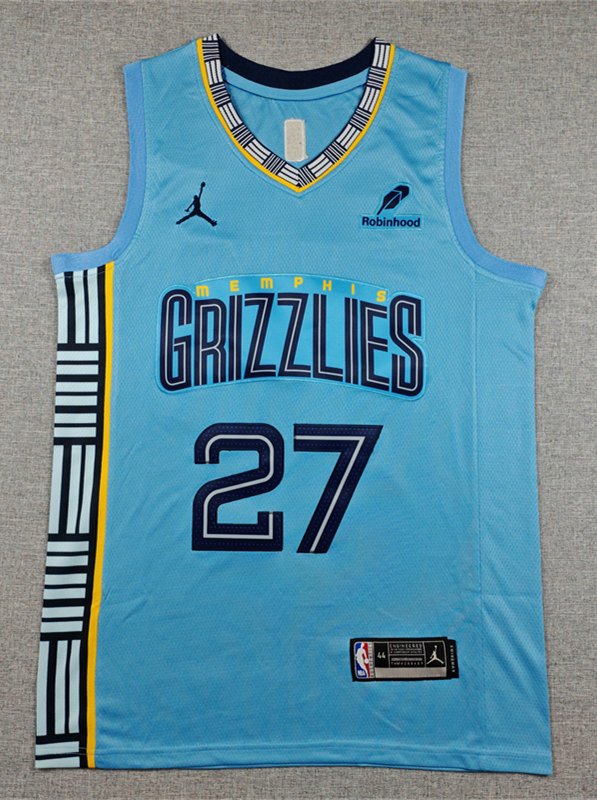 74fc46fd 2026 NBA Memphis Grizzlies Light Grey #27 Jersey - Image 1