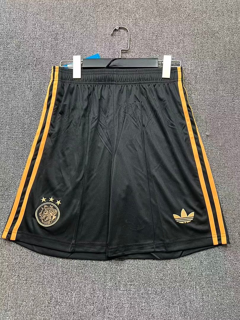 756e5b2b 2026-2027 Ajax Away Black Soccer Short - Image 1