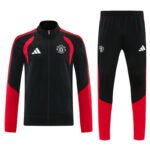 26-27 Manchester United Red Black Thailand Soccer Jacket Uniform