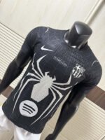 Player version 26-27  Spider-Man Barcelona Black Soccer Jersey AAA - Image 2