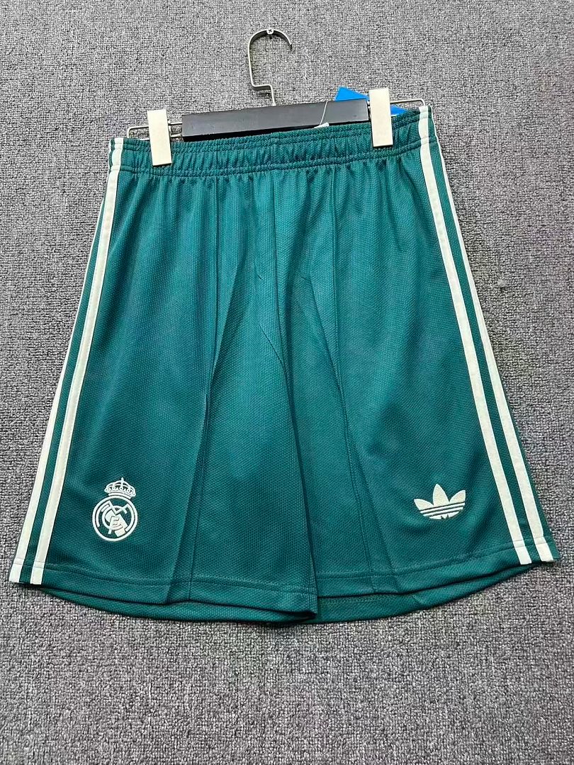 7aab25f6 2026-27 Real Madrid 2nd Away Green Soccer Shorts - Image 1