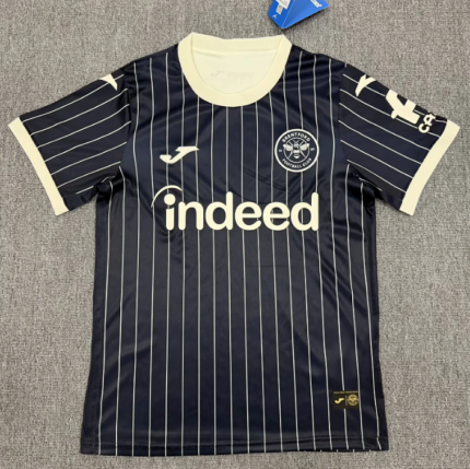 (S-4XL) 26-27 Brentford Away Black White Soccer Jersey AAA