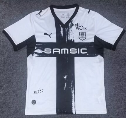 2026-2027  Rennais Away White Black Soccer Jersey AAA