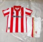 2026-27 Gijon  Home Red White kids/youth Soccer uniform