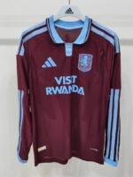 （S-4XL） 2026-2027 Aston Villa Home Red  Soccer Long sleeves Jersey AAA