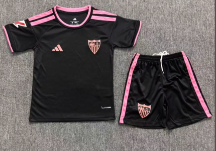 2026-27 Sevilla Third Away Black kids/youth Soccer uniform