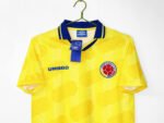 Retro version 1995 Colombia Home Yellow Soccer Jersey AAA - Image 3