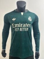 Player version 2026-2027 Real Madrid Away Green Long sleeves Soccer Jersey AAA