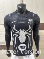 Player version 26-27  Spider-Man Barcelona Black Soccer Jersey AAA