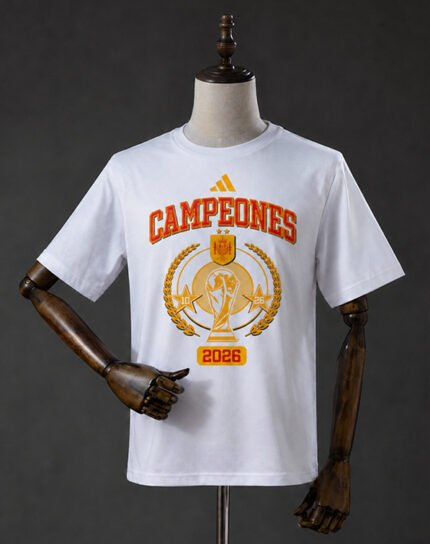 (version 2)2026-2027 Spain White Soccer T-shirt