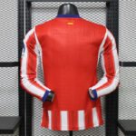 Player version 2026-2027 Atletico Madrid Home Red White  Long sleeves Soccer Jersey AAA - Image 2