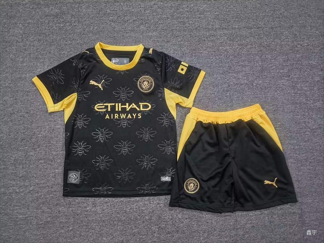 97b8688d 2026-2027 Manchester City Away Black kids/youth Soccer uniform - Image 1