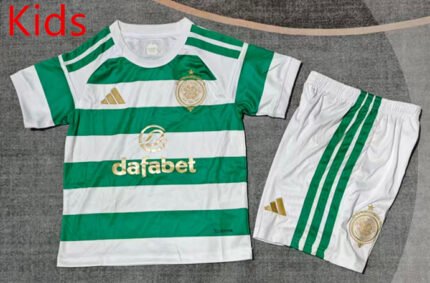 2026-2027 Celtic Home Green White kids/youth  Soccer uniform