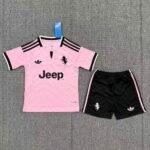 2026-2027 Juventus Away Pink kids/youth  Soccer uniform