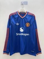 （S-4XL） 2026-2027 Manchester United Away Blue Soccer Long sleeves Jersey AAA