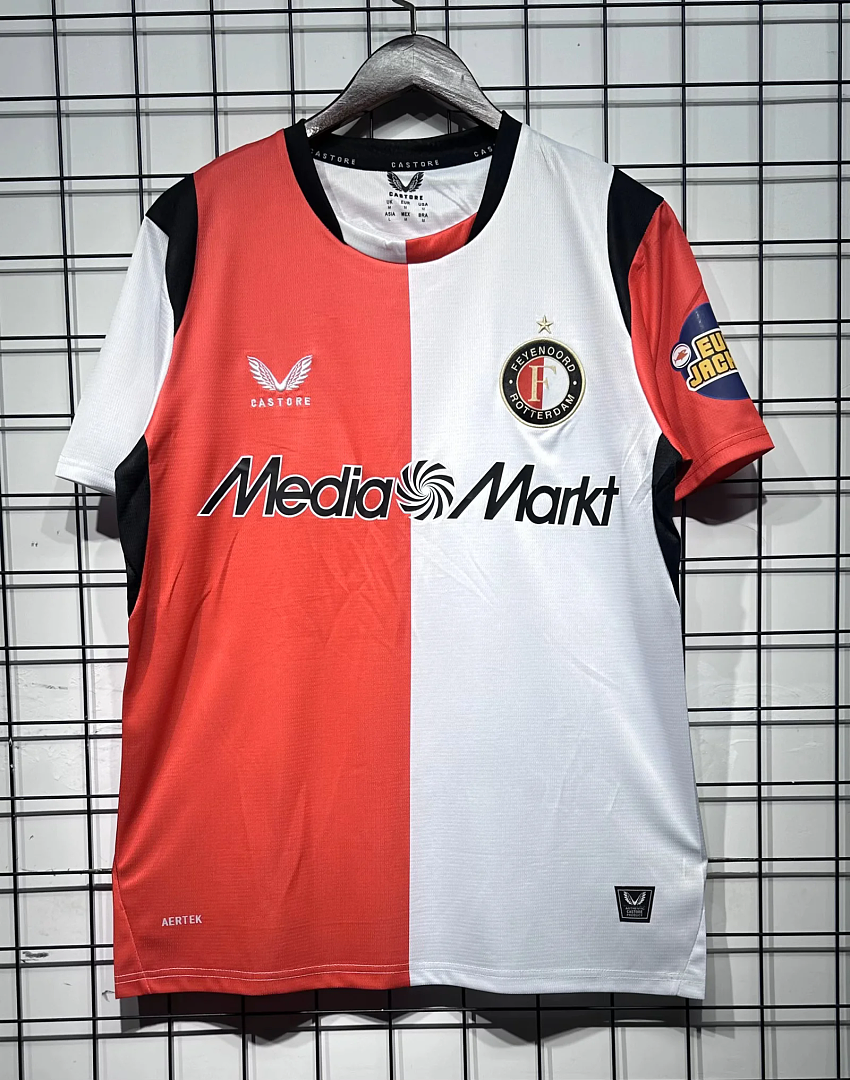 a31ddd9f 2026-2027 Feyenoord Home Red Black Soccer Jersey AAA - Image 1
