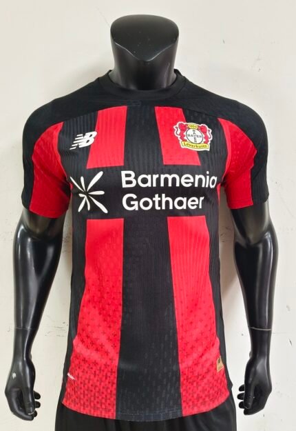 Player Version 26-27 Leverkusen Home Red Black Soccer Jersey AAA