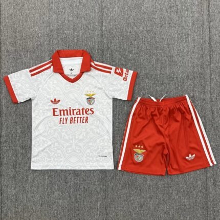 2026-2027 Benfica Away White kids/youth  Soccer uniform