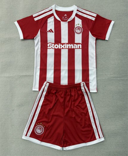 2026-27  Olympiacos  Home White Red Soccer Uniform