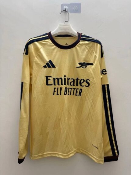 （S-4XL） 2026-2027 Arsenal 2nd Away Yellow Soccer Long sleeves Jersey AAA