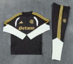 26-27 Flamengo Black Thailand Soccer Tracksuit Uniform - Image 4