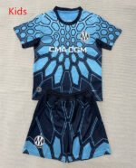 2026-2027  Olympique de Marseille Goalkeeper Black Blue kids/youth  Soccer uniform