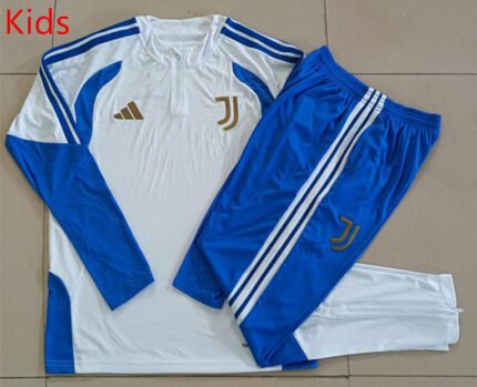 2026-27 Juventus White Soccer kids Tracksuit Uniform