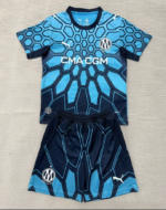 2026-2027 Olympique de Marseilles Goalkeeper Blue Orange  Soccer Uniform