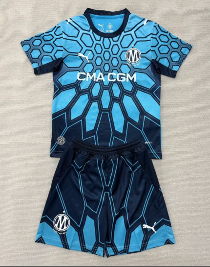 2026-2027 Olympique de Marseilles Goalkeeper Blue Orange  Soccer Uniform