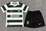 2026-2027 Sporting Lisbon Home Green White  kids/youth  Soccer uniform