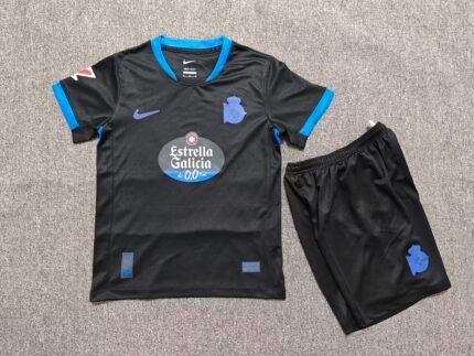 2026-27 Deportivo La Coruna Away Black kids/youth Soccer uniform