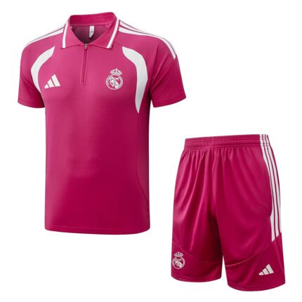 2026-2027 Real Madrid Pink Polo Soccer Uniform