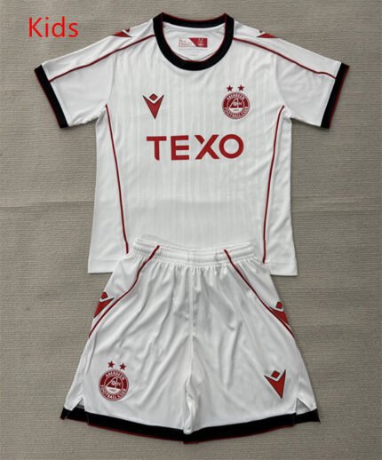 26-27 Aberdeen Away White Kids/Youth Soccer Uniform