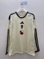 （S-4XL） 2026-2027 Manchester United Third Away Apricot Soccer Long sleeves Jersey AAA