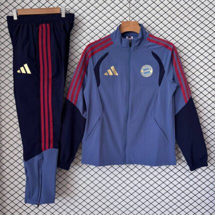 2026 Bayern Munich Grey Blue Windbreaker  Soccer Jacket uniform
