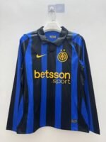 2026-27  Inter Milan Home Black Blue Long-sleeved  Soccer Jersey AAA