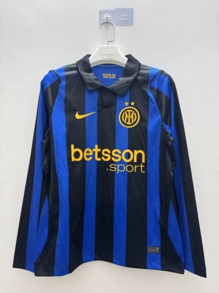 2026-27  Inter Milan Home Black Blue Long-sleeved  Soccer Jersey AAA