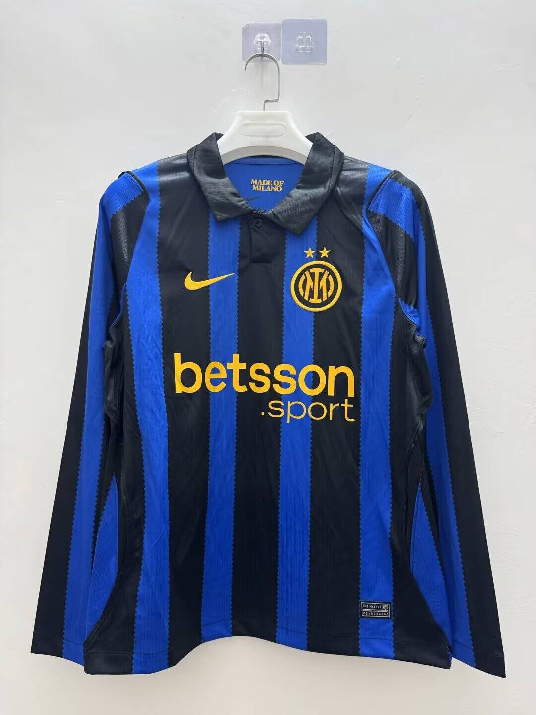 e1eeec42 2026-27 Inter Milan Home Black Blue Long-sleeved Soccer Jersey AAA - Image 1