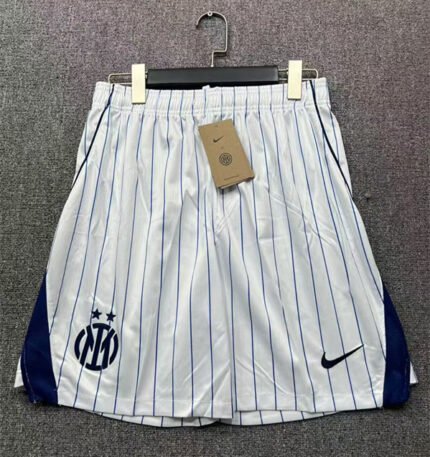 2026-2027 Inter Milan Away White Soccer Shorts
